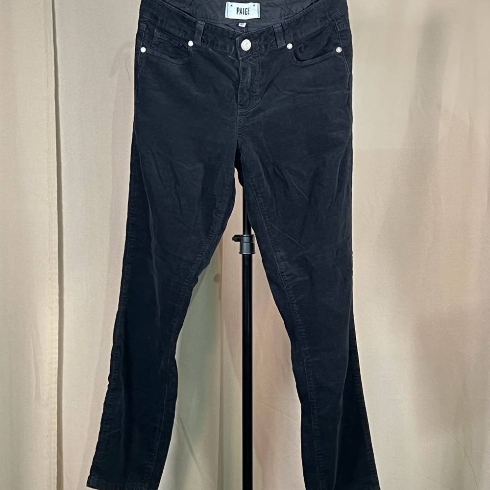 Paige Jeans Black VERDUGO ULTRA Corduroy Style Skinny Pants size 27
